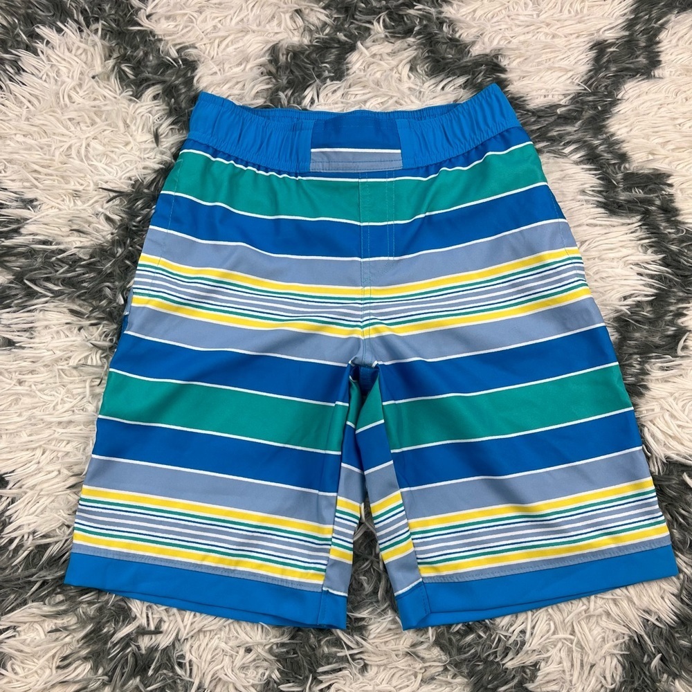 Columbia Kids Boys Multi-color Striped Swim Trunks Size Medium